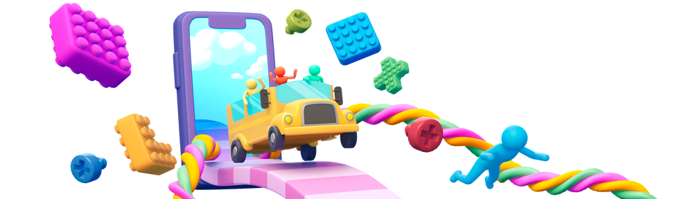 Colorful game characters